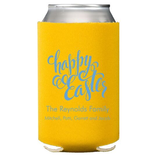 Calligraphy Happy Easter Collapsible Huggers